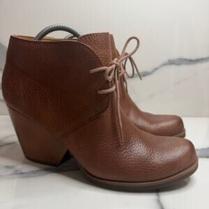 Korks Women's Brown Pebbled Leather Roana Boots Sz 9.5 Festival Boho Witchcore